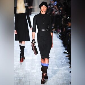 Victoria Beckham
Victoria Beckham Black Mandarin Collar Zip Detail Long Sleeve